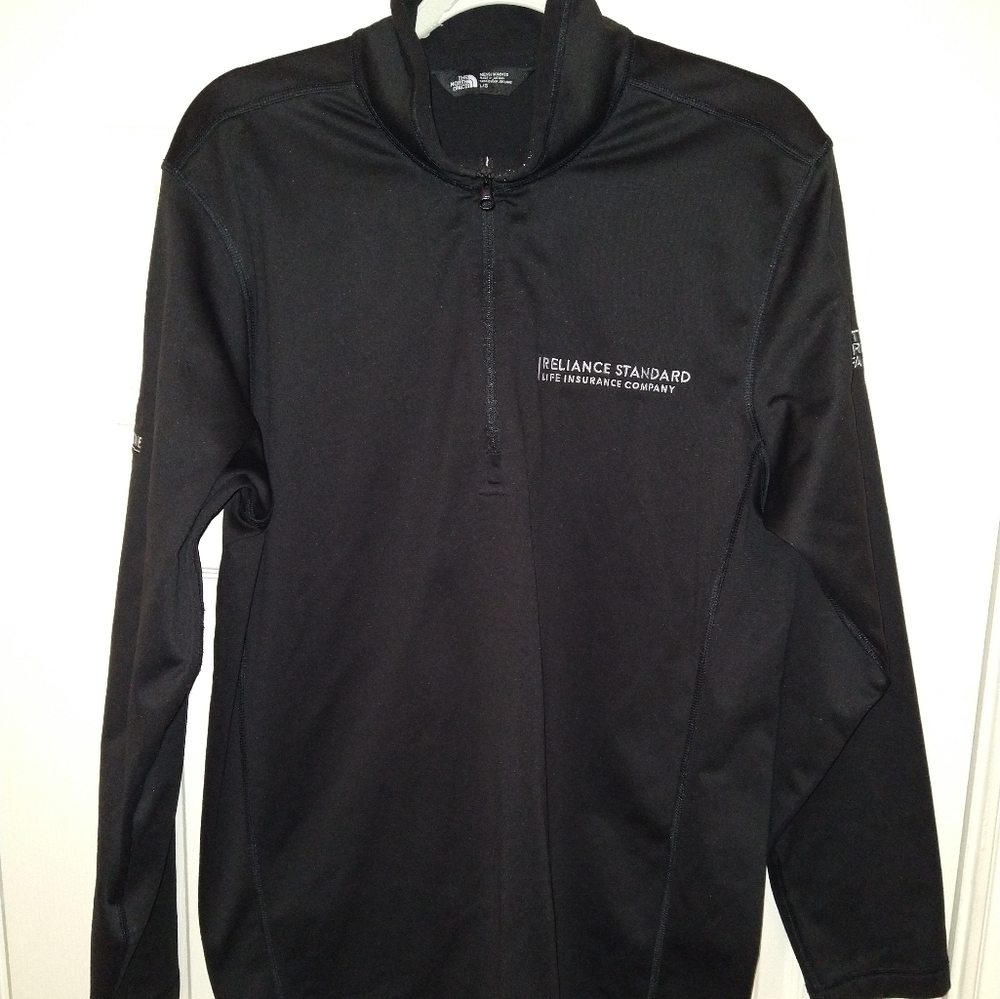 The North Face Black Quarter 1/4 Zip Pullover Men's sz Large Reliance Standard